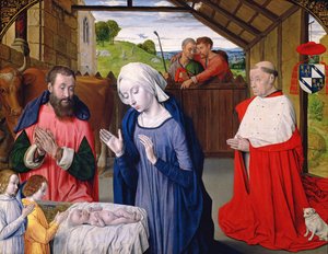 The Nativity of Cardinal Rolin by Master of Moulins